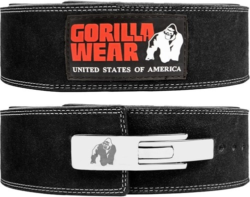 Gorilla Wear 4 Inch Leren Lifting Belt - Zwart - L/XL