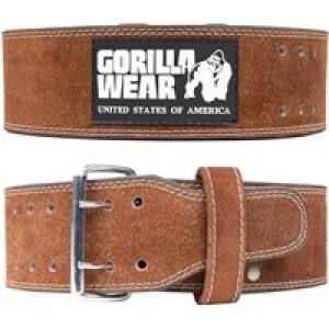 Gorilla Wear 4 Inch Leren Lifting Belt - Bruin